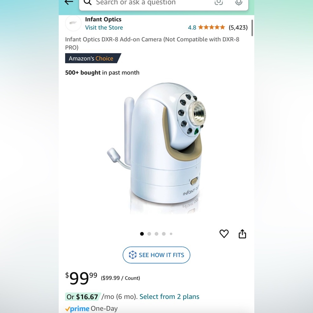 Infant optics baby monitor camera (camera only)